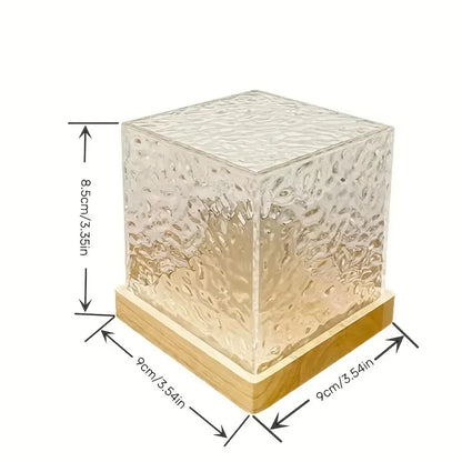 Veilleuse projecteur de couleur - Forme cube - Télécommande incluse