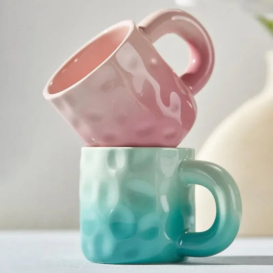 Tasse à café en céramique avec un style couleur dégradée 350ml